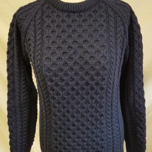 Honeycomb front Sweater Navy